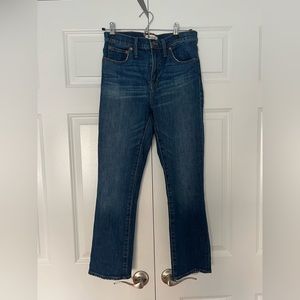 NWT Madewell 10” High Riser Boot Cut Jeans Size 27